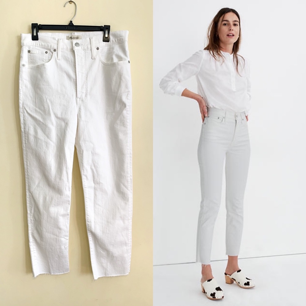 NWT Madewell The Perfect Vintage Crop Jean Tile White 30 and 31